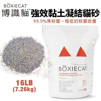【2入組】BOXIECAT博識貓無粉塵黏土貓砂-紅色益生菌加強 16LB/7.26kg