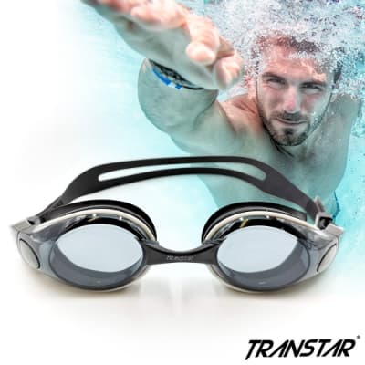 TRANSTAR 泳鏡 抗UV塑鋼鏡片-按鍵式扣帶-9450