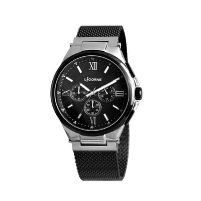 LICORNE 力抗錶 質感米蘭織帶 紳士手錶 (黑LT163MWBI-B)