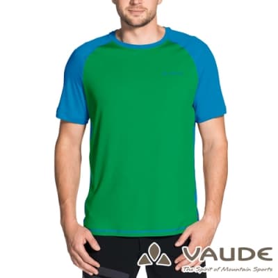 【VAUDE德國】男款吸濕排汗透氣輕量快乾短袖T恤VA-40957綠/藍