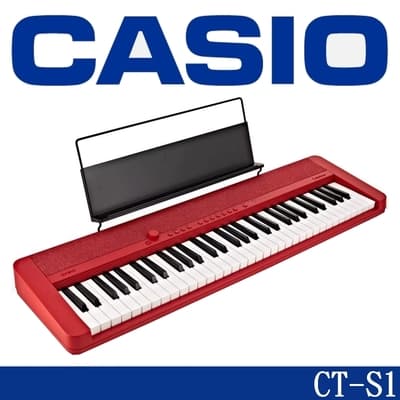 『CASIO 卡西歐』時尚風標準61鍵電子琴 紅色款 / 贈譜燈 公司貨