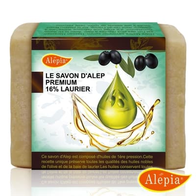 【Alepia】法國原裝進口月桂油16%精油皂1顆(130g-149gx1)