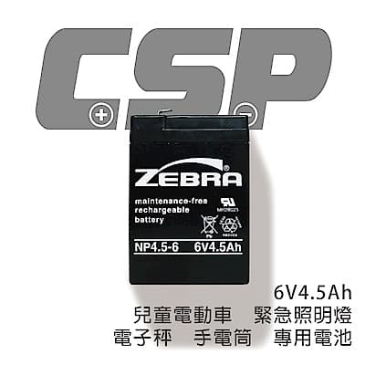 【CSP進煌】NP4.5-6 (6V4.5Ah)鉛酸電池/兒童電動車.緊急照明燈電池