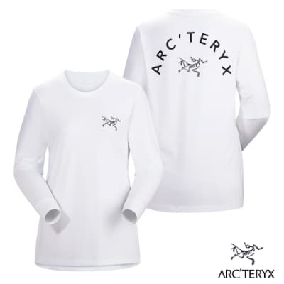 Arcteryx 始祖鳥 女 有機棉 LOGO 長袖T恤 白