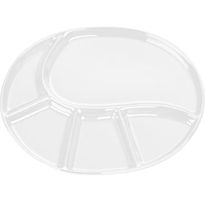 《KELA》五格陶製餐盤(橢圓)