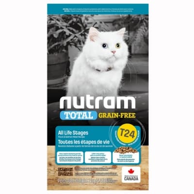 加拿大NUTRAM紐頓T24無穀全能系列-鮭魚+鱒魚挑嘴全齡貓 2kg(4.4lb) (NU-10290) 效期:2022/12 購買第二件贈送我有貓*1包