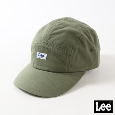 Lee 小方框Logo五分割帽 棒球帽 單車帽 可調式 橄欖綠
