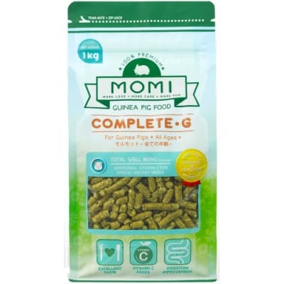 美國摩米 MOMI 營養全G天竺鼠飼料 1公斤裝-兩包組