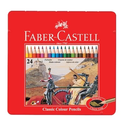 德國 Faber-Castell美術生指定用品 24色油性色鉛筆組-115845