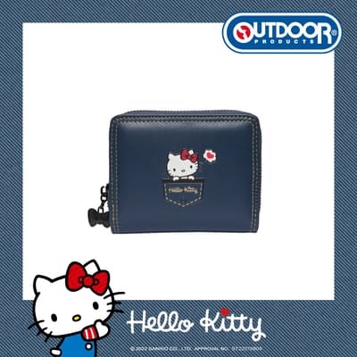 【OUTDOOR】Hello Kitty聯名款-牛仔凱蒂-中夾-深藍 ODKT22A03NY