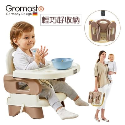 德國Gromast 寶寶餐椅 家用 吃飯 可折疊 便攜式 嬰兒椅子 多功能餐桌椅 座椅