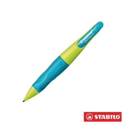 STABILO 人體工學系 EASYergo 1.4mm 自動鉛筆(萊姆綠/海水藍)右手專用