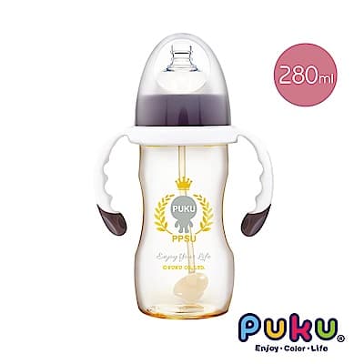 【PUKU】PPSU Smile母乳實感寬口練習奶瓶280ml