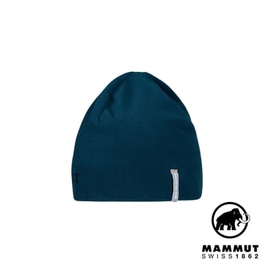 【Mammut 長毛象】Fleece Beanie 保暖刷毛豆豆帽 海洋藍 #1191-00540