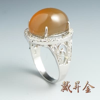 【戴昇金】天然蜜糖玉髓(金水菩提)10克拉女戒指 (FJR0004)