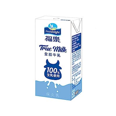 福樂 全脂保久乳-100%生乳(200mlx24入)