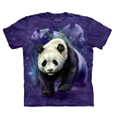 摩達客-美國The Mountain 熊貓群 兒童版純棉環保短袖T恤