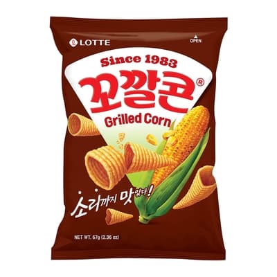 Lotte樂天 玉米脆角-烤玉米(67g)