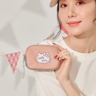 【Hello Kitty】甜心凱蒂-雙層零錢包-粉 KT03D05PK