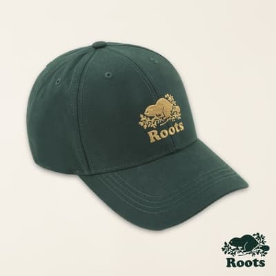 Roots配件-#Roots50系列 光芒海狸經典棒球帽-深綠色