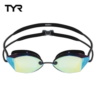 TYR Tracer-X Racing Mirrored Adult Fit FINA認證超廣角競速電鍍泳鏡