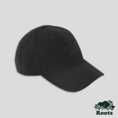 Roots配件-摩登楓葉棒球帽-黑色