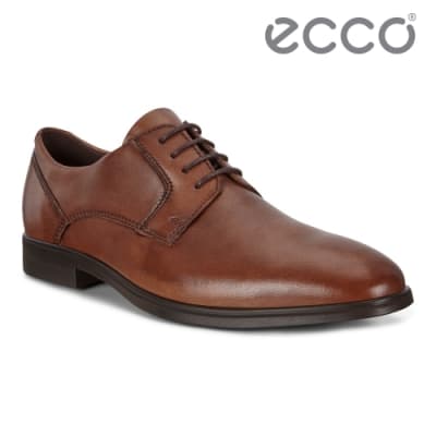 ECCO QUEENSTOWN 英倫商務正裝皮鞋 網路獨家 男鞋 琥珀棕