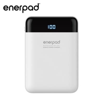 【enerpad】Q810-WH迷你高容量顯示型10000mAh行動電源-白色