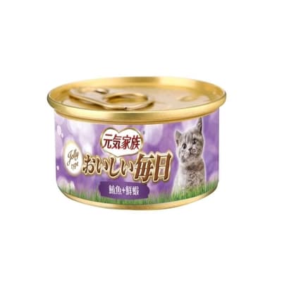 【48入組】元氣家族おいしい毎日 金罐-80g 購買第二件贈送寵物零食*1包