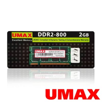 UMAX DDR2-800 2GB 筆記型記憶體