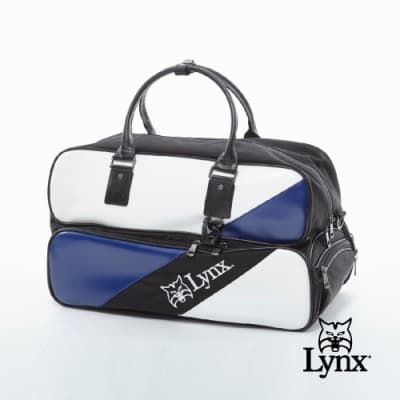 【Lynx Golf】男女Lynx山貓刺繡旅行外袋/運動衣物袋-藍色