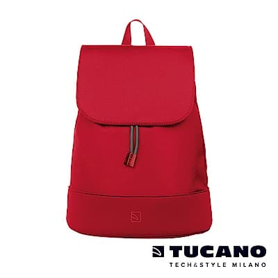 TUCANO 超輕量防潑水撞色款簡約大容量後背包-紅色