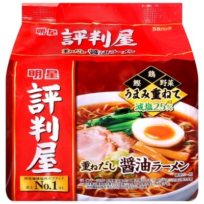 明星食品 評判屋5入包麵-醬油風味(430g)