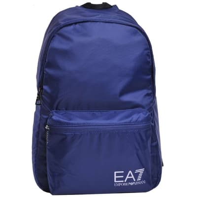 EMPORIO ARMANI EA7 品牌圖騰LOGO尼龍後背包(深藍)