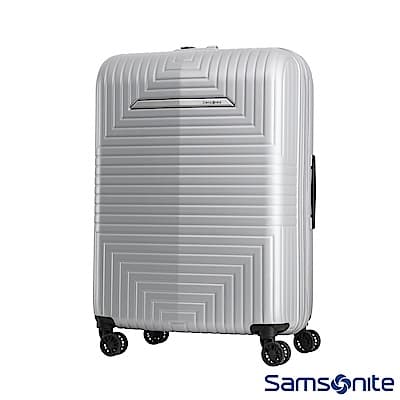 Samsonite新秀麗24吋D200 幾何圖形可擴充硬殼行李箱(銀)