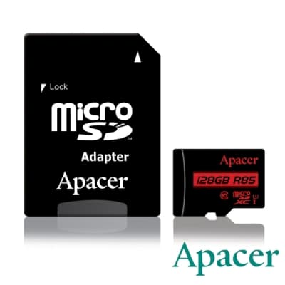 Apacer宇瞻 128GB MicroSDXC U1 Class10 記憶卡(85MB/s)