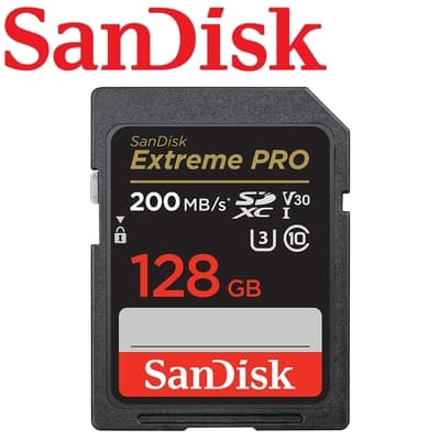 SanDisk 128GB 200MB/s Extreme Pro U3 SDXC UHS-I V30 記憶卡