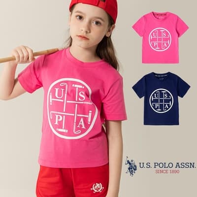 U.S. POLO ASSN.女童簡約T恤-兩色任選