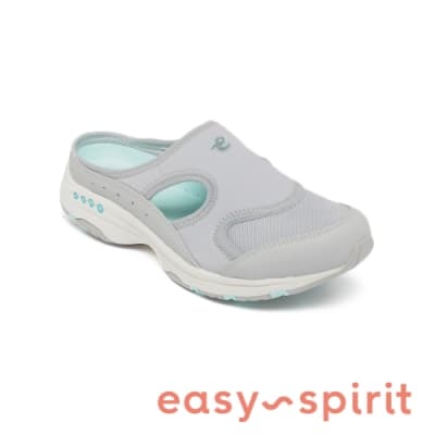 Easy Spirit-seTRAVER2 彈性舒適簍空休閒包覆拖鞋-灰色