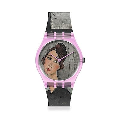 Swatch Gent 龐畢度藝術中心聯名 迪伊肖像 莫迪利亞尼Gent 原創系列 手錶34mm