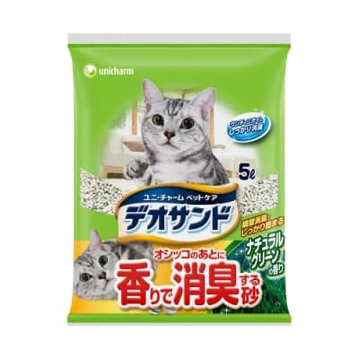 日本Unicharm消臭大師 尿尿後消臭貓砂-森林香 (5Lx4包/箱)