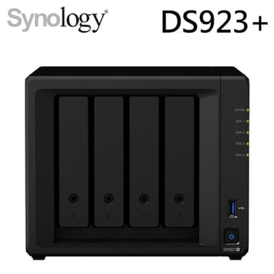 Synology 群暉科技 DiskStation DS923+ 含 WD 紅標 Pro 16TB 3.5吋NAS硬碟 WD161KFGX 2顆