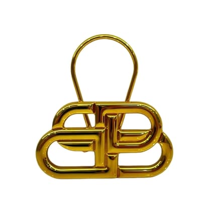 BALENCIAGA 巴黎世家金屬雙B LOGO造型吊飾/鑰匙扣