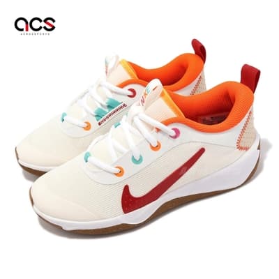 Nike 排球鞋 Omni Multi-Court GS 大童鞋 女鞋 白 紅 橘 羽球 桌球 FD4630-161