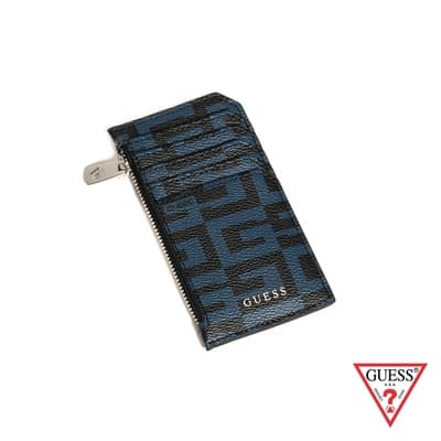 GUESS-男包-滿版品牌LOGO手機包-藍 原價1490