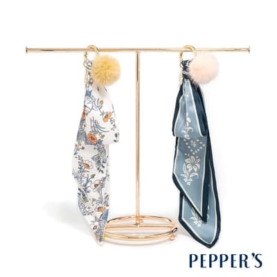 PEPPER S LIFE 幾何絲巾啵啵球吊飾 - 2色