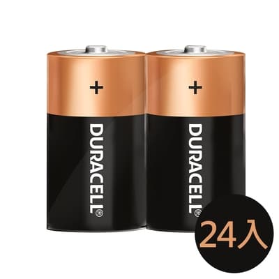 【金頂DURACELL金霸王】1號D 吊卡 24顆裝 鹼性電池(1.5V 長效電力保證)