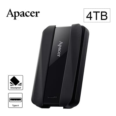 Apacer AC533 4TB 2.5吋行動硬碟-黑