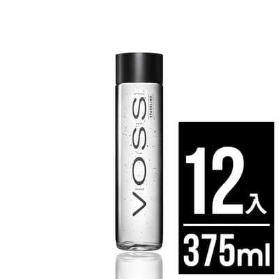 VOSS挪威芙絲 頂級氣泡礦泉水(時尚玻璃瓶12入x375ml)