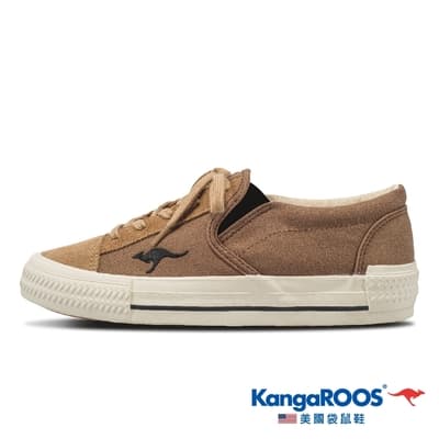 KangaROOS 美國袋鼠鞋 女 CARLO 微解構 簡約個性 麂皮 懶人鞋 帆布鞋 (咖啡-KW21263)